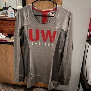 J. America Athletic Gear UW Badgers long sleeved athletic top